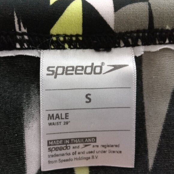 1" SPEEDO SWIM BRIEF, BLACK/YELLOW/GRAY, SIZE "S" (29"-30") (Pre-Owned) (*) - Picture 5 of 8